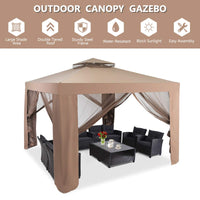 Outdoor 3M X 3M Canopy Gazebo Art Steel Frame Garden Lawn Patio House Party