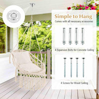 Hanging Hammock Chair with Soft Seat Cushions for Patio/Bedroom