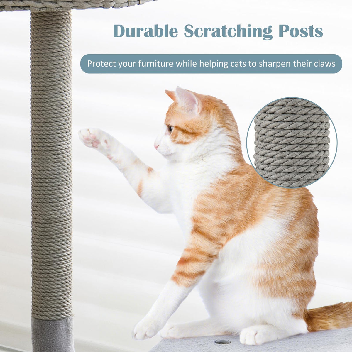 Cat Tree for Indoor Cats, 106 CM Tall Cat Tower