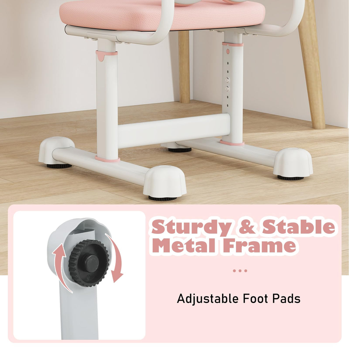 Kids Desk Chair, Children Study Chair w/Double Back Support & Adjustable Height