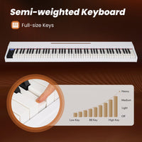 88-Key Keyboard Piano Set Full Size Semi-weighted Digital Piano