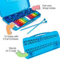 25 Note Xylophone with suitcase-like outlook for Kids