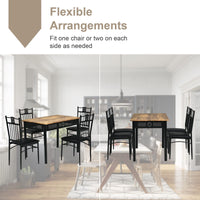 Giantex 5 Pieces Dining Table Set, Modern Kitchen Table Set for 4 Person, Bistro Table Set for Home