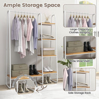 Giantex Clothes Rack, Free-Standing Garment Clothing Rack with 5-Tier Wood Shelves