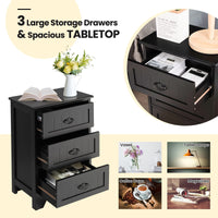 Giantex 3-Drawer Bedside Table