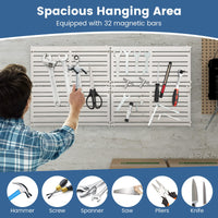 4 Pieces Magnetic Tool Organizers with 32 Strong Magnetic Strips