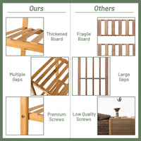 Bamboo Plant Stand, 5 Tier 12 Potted Plant Shelf