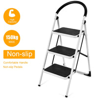 Folding Step Stool Stepladders W/Widen Pedal, Portable Step Ladder for Home and Kitchen Use