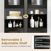 Giantex Tall Bathroom Storage Cabinet, 170 cm H Freestanding Storage Organizer