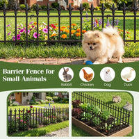 5/10-Pack Metal Garden Fence 280/560x44cm No Dig Border for Lawn Pathway