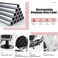 Vintage Barber Chair with Hydraulic Pump & Adjustable Height