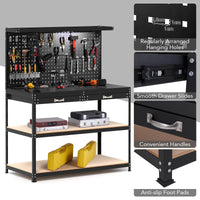 121 x 61 cm Workbench, 230 kg Heavy-Duty Work Table