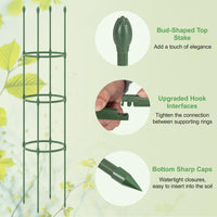 2-Pack Garden Trellis, Heavy-Duty Tomato Cage w/Adjustable Height, 2-in-1 Plant Cage & Supports