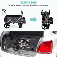 Giantex Baby Stroller, Folding Baby Stroller Wagon with Detachable Canopy