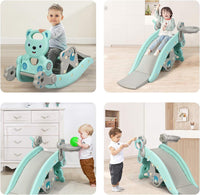 4-in-1 Rocking Horse and Slide Set for Kids