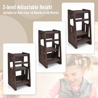 Kids Step Learning Stool with Double Safety Rails for Baby