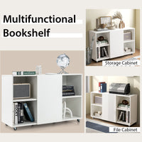 Giantex Mobile File Cabinet, Large Storage Printer Stand w/4 Open Storage Shelves