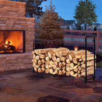 Giantex 8-Foot Firewood Log Rack, Outdoor Heavy-Duty Firewood Storage Holder