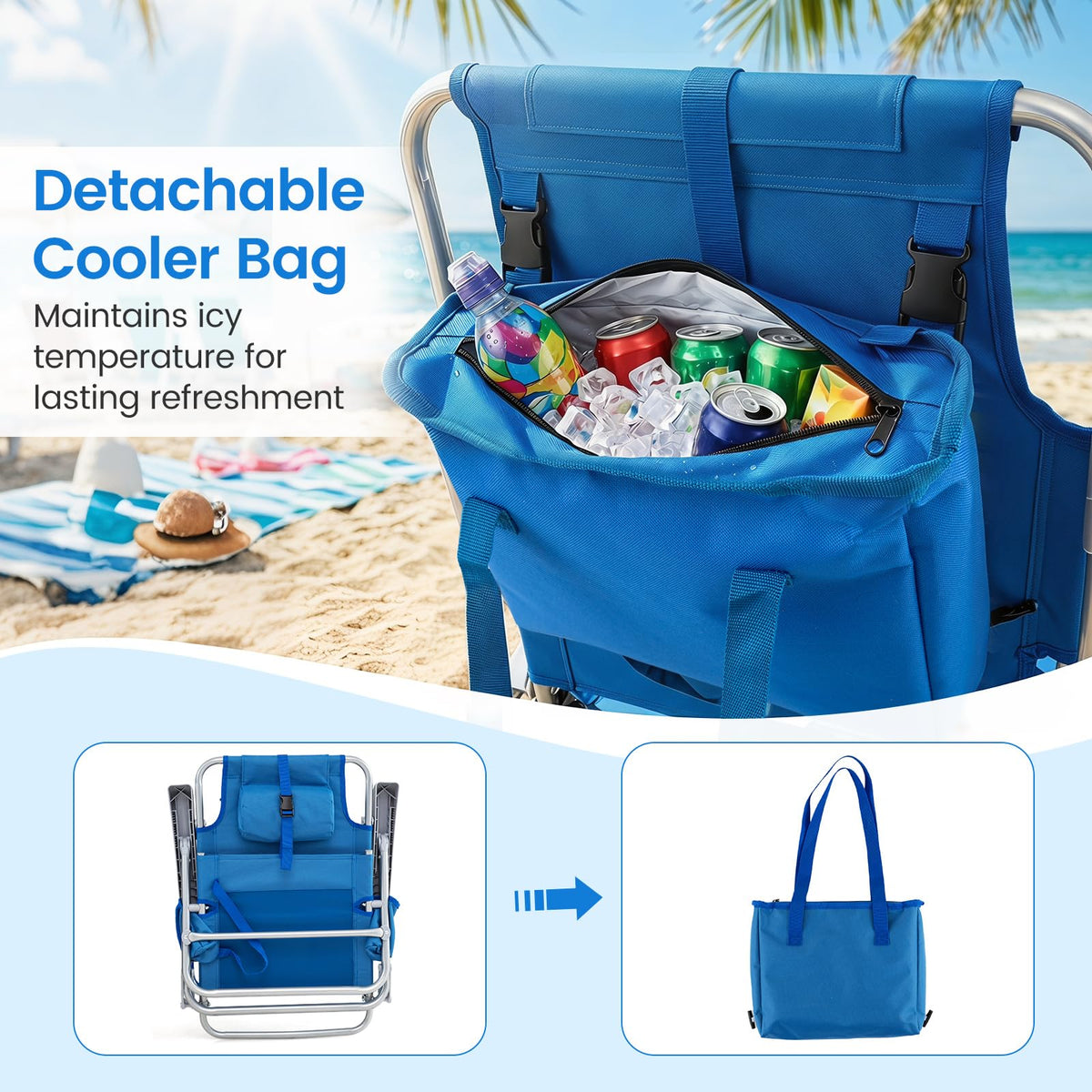 2 Pack Beach Chair for Adults, Lightweight Folding Beach Chair