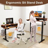 Electric Standing Desk Height Adjustable Stand Up Desk Home Office Computer Desk