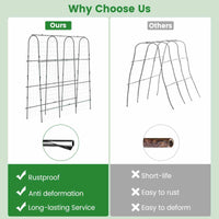 Garden Arched Trellis for Climbing Plants U-Shaped with Netting