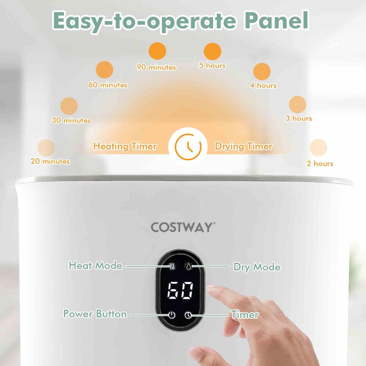 35L Large Towel Warmer Bucket with 20-90Min Timer and 2-5H Drying Mode