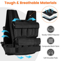 Heavy-Duty Weighted Workout Vest for Strength Training and Running
