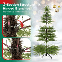 180cm Pre-Lit Artificial Christmas Tree w/ 890 Warm White Lights