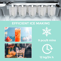Countertop Ice Maker, Bullet Ice Cubes Ready in 8 Mins