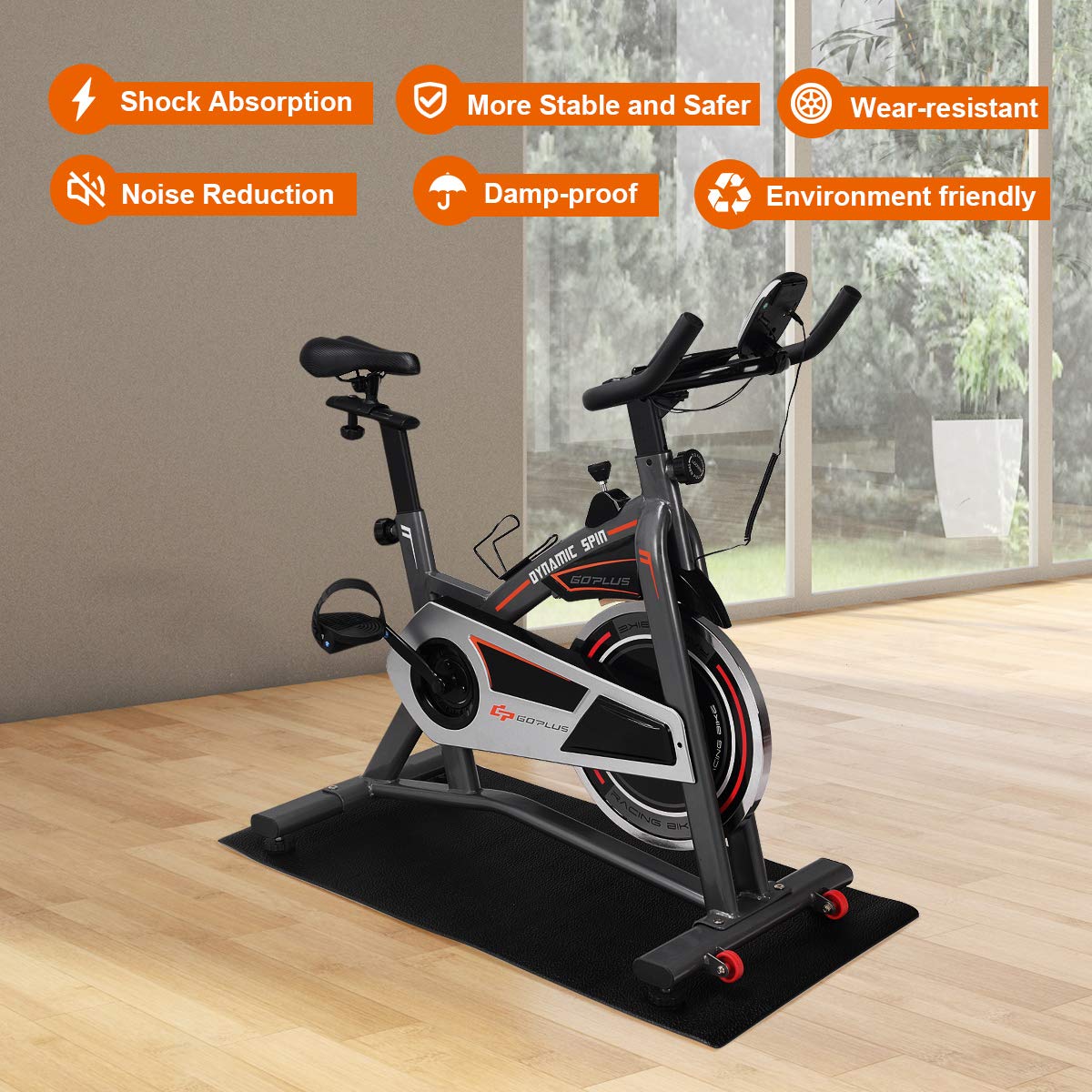 Exercise Equipment Mat Gym Bike Floor Protect Treadmill Mat PVC