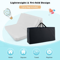 Tri-fold Pack and Play Mattress Pad, Dual Sided Baby Foam Playard Mattresses