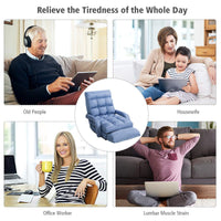 Folding Floor Sofa Bed, Adjustable Lounger Floor Sofa, Padded Floor Recliner Chair
