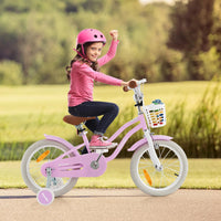 Kids Bike, 14 16 18 Inch Boys Girls Bike for 3-8 Years w/Training Wheels