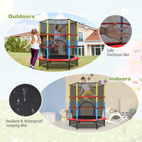 55 Inches Kids Trampoline with Safety Enclosure Net