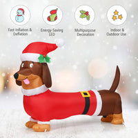 160 CM Christmas Inflatable Dog with Internal Bulbs for Indoor & Outdoor