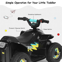 6V Kids Ride on ATV Toy Electric Quad Car with Forward and Reverse Switch