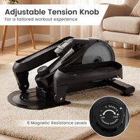Under Desk Elliptical Pedal Exerciser, Adjustable Magnetic Resistance