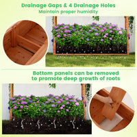 Giantex Raised Garden Bed with Trellis & Hanging Roof, 77"x17"x72"