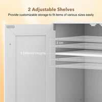 Bathroom Floor Storage Cabinet with Doors and Adjustable Shelves