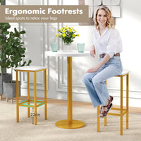 65 cm Square Bar Stools Set of 4, Kitchen Breakfast Stools