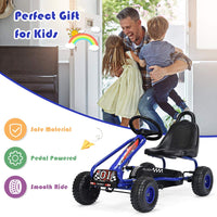 Pedal Go Kart for Kids with Adjustable Seat and Handbrake