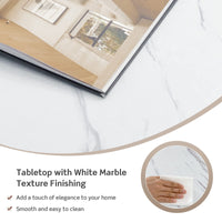 Giantex Faux Marble Coffee Table, Modern Chic Cocktail Table