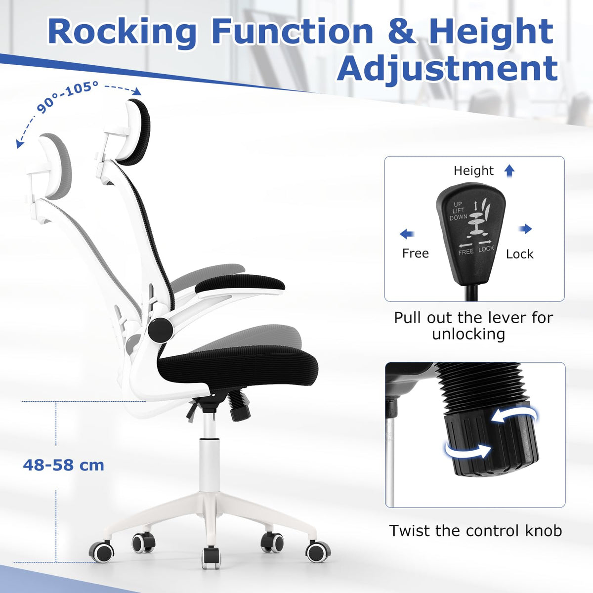 Giantex Ergonomic Mesh Office Chair with Adjustable Headrest
