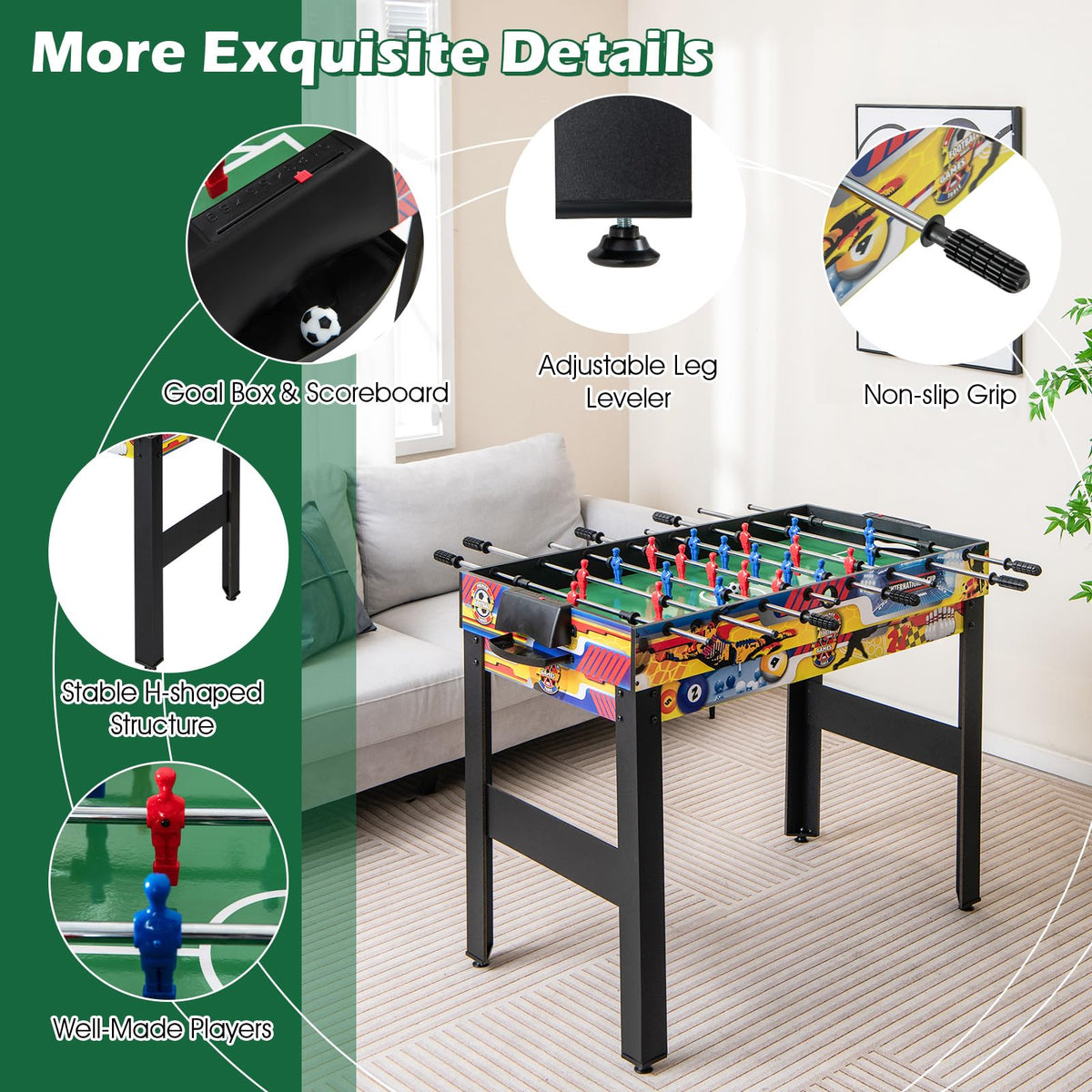 Foosball Table Game Set 12 in 1 Game Table Set