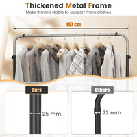 Giantex Double Rod Clothes Garment Rack with Adjustable Heights