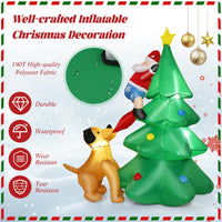 190cm Santa Claus Climbing Tree with Built-in LED Lights for Indoor/Outdoor