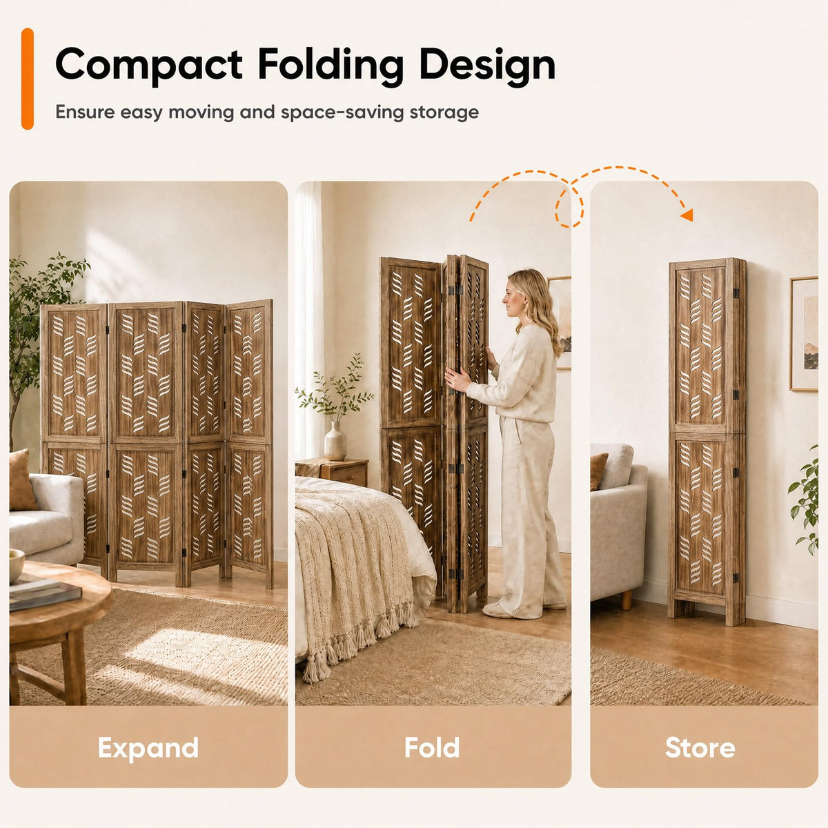 Giantex 170 cm Tall Room Divider, Folding Privacy Screen