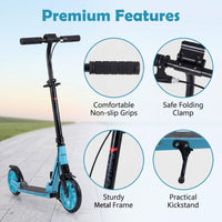 Foldable Kick Scooter for Teens Adults with Light-up Wheels
