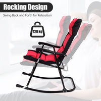 3 Pieces Outdoor Rocking Chairs with Round Table