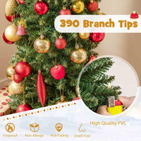 Artificial Christmas Tree with Branch Tips and Warm LED Lights